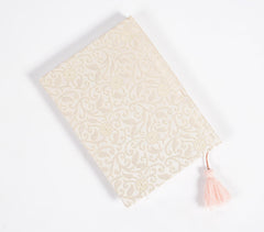 Hand Bound Fabric Diary with Tassel Bookmark