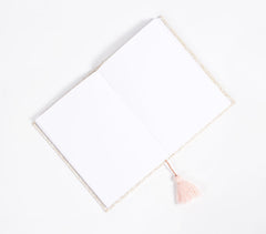 Hand Bound Fabric Diary with Tassel Bookmark