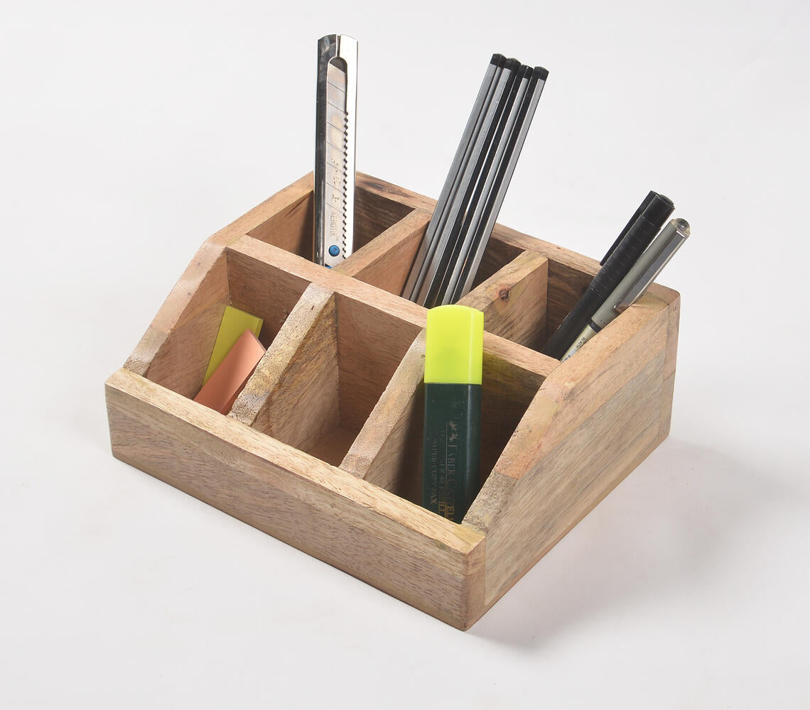 Minimal Natural Wood Office Organizer