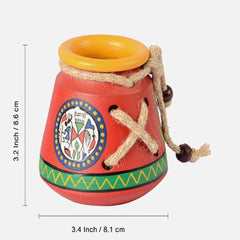 Hand Painted Terracotta Pen Stand