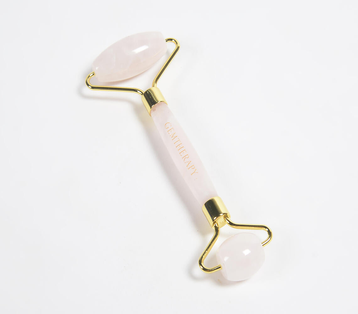 Hand Cut Rose Quartz Face Roller