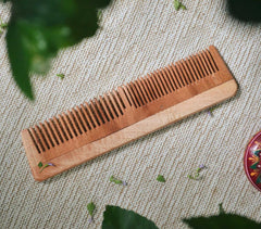 Hand Cut Neem Wood Hair Comb (Large)