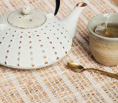 Set of 4 Striped Banana Fiber Table Mats
