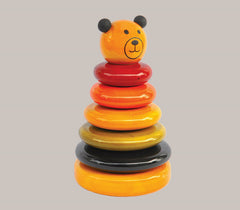 Handmade Cubby Wooden 5-Ring Stacker Toy