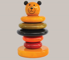 Handmade Cubby Wooden 5-Ring Stacker Toy