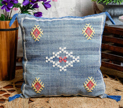 Woven Cactus Silk Moroccan Cushion Cover