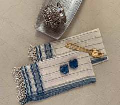 Handwoven Organic Cotton Naturally Dyed Napkin With Motif