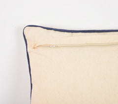 Hand Stitched Beaded Cushion Cover with Butterfly Embroidery work