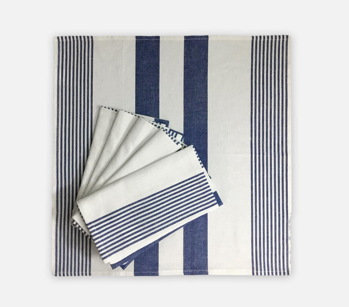 Hand Stitched Cotton Dining Napkins (Set of 6)