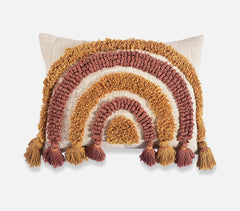 Statement Tasseled Cushion Cover with Dome Tufts