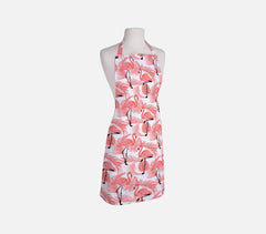 Printed Cotton Pink Tropical Bib Apron