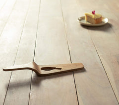 Hand Cut Mango Wood Bird Cake Server