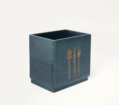 Hand Cut Wooden Utensil Holder