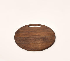 Hand Cut Wooden Chopping Board Round (Large)