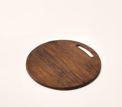 Hand Cut Wooden Chopping Board Round (Large)