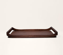Hand Cut Wooden Brown Tray