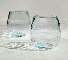 Quoise Round Glass Tumblers (Set of 2)