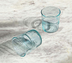 Jove Blue Small Glass Tumblers (Set of 2)