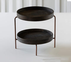 Mango Wood Brown 2-Tier Cake Stand