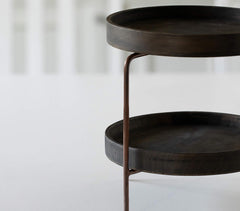 Mango Wood Brown 2-Tier Cake Stand