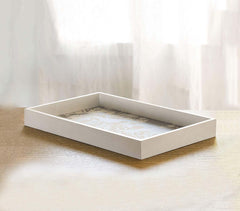 Hand Cut Wooden Grey Tray