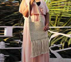 Macrame knotted Tote bag