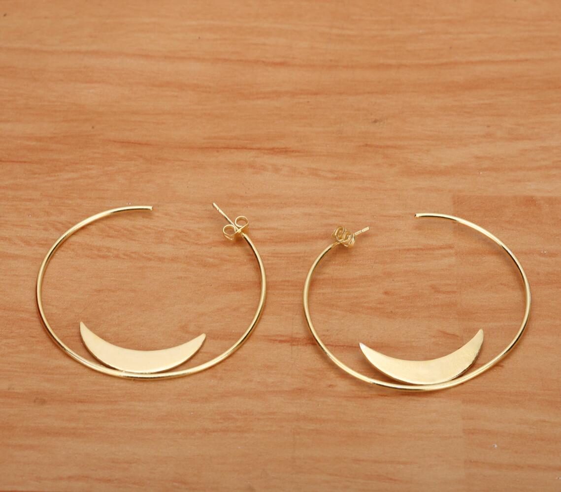 Gold-Toned Brass Earrings