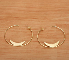 Gold-Toned Brass Earrings