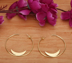 Gold-Toned Brass Earrings