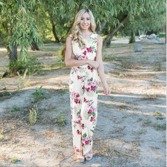 Tropical Tie Back Jumpsuit
