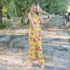 Tropical Tie Back Jumpsuit