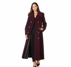 Wool Blend Double Breasted Maxi Coat (2004-WOOL)
