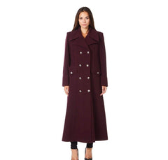 Wool Blend Double Breasted Maxi Coat (2004-WOOL)