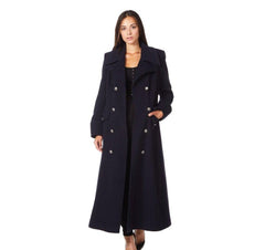 Wool Blend Double Breasted Maxi Coat (2004-WOOL)