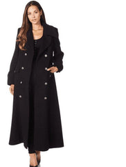 Wool Blend Double Breasted Maxi Coat (2004-WOOL)