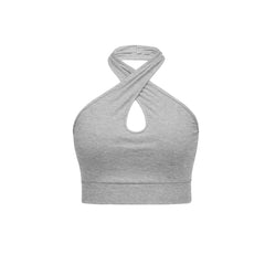 Seductive Backless Knitted Halterneck Vest for Women