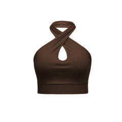 Seductive Backless Knitted Halterneck Vest for Women