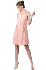 The Elegant Winged Collar Dress