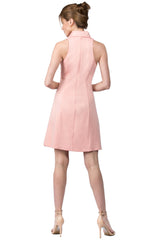 The Elegant Winged Collar Dress