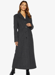 Slim Fit Wool Blend Longline Maxi Coat