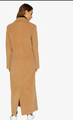 Slim Fit Wool Blend Longline Maxi Coat