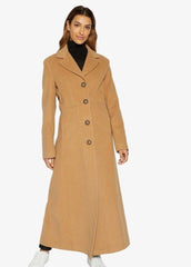 Slim Fit Wool Blend Longline Maxi Coat